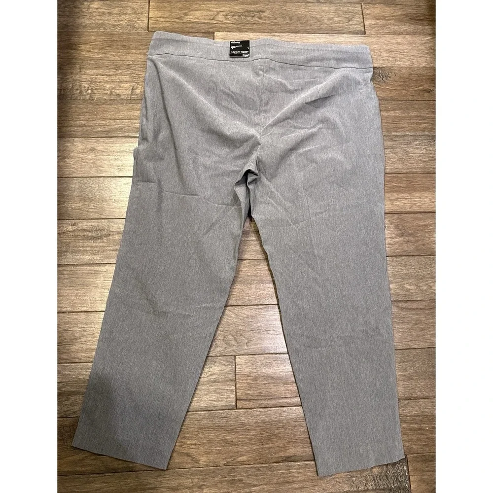 Alfani Skinny Pants Womens 24WP Light Heather Grey Tummy Control Plus Petite NEW